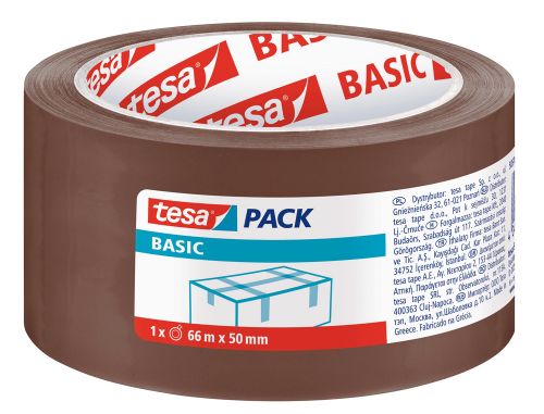 Fita adesiva tesa polipropileno castanha basic 66 mt x 50 mm , Tesa , 78075 , 4042448276124